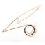 Pendant Effy Interlocking Circles .40ctw Round Diamonds 14kr 1.4" 18" 7.79g 126070133