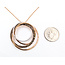 Pendant Effy Interlocking Circles .40ctw Round Diamonds 14kr 1.4" 18" 7.79g 126070133