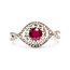 Ring Halo Twist Band .46ctw Round Diamonds .54ct Ruby 14kw 3.5mm Sz7 3.06g 226070001