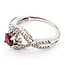 Ring Halo Twist Band .46ctw Round Diamonds .54ct Ruby 14kw 3.5mm Sz7 3.06g 226070001