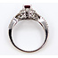 Ring Halo Twist Band .46ctw Round Diamonds .54ct Ruby 14kw 3.5mm Sz7 3.06g 226070001