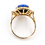 Ring Solitare Greek Key 5ct Blue Cabochon Lapis 14ky 2.15mm Sz6 3.48g 226070010