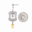 Earrings Dangle Milgrain 1.60ctw Euro & Single Cut Diamonds 1.00ctw Imperial Topaz 900pt 1.75x.55" 6.98g 126070131