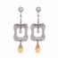 Earrings Dangle Milgrain 1.60ctw Euro & Single Cut Diamonds 1.00ctw Imperial Topaz 900pt 1.75x.55" 6.98g 126070131