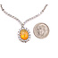 Necklace Y-Drop Halo 1.64ctw Round Diamonds 2.25ct Ethiopian Opal 18kw 17.5x14mm 16" 15.4g 126070134