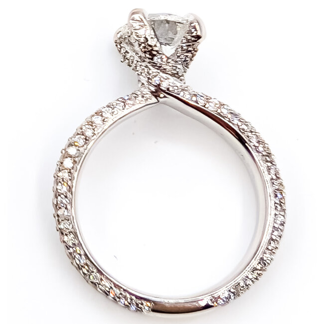 Ring 2-Row Twist 1.5ct Round Lab Grown Diamond IGI Report: 773653965 1.33ctw Near Colorless Diamonds 18kw Sz6.5 5.1g 125120081