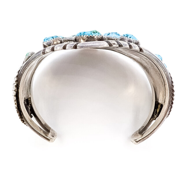 Bracelet Native "PH" Cuff Turquoise Sterling 2" 6.5" 64g 126070140