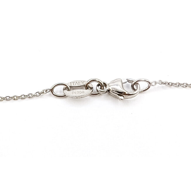 Necklace Floral Quatrefoil W/chain 1.32ctw Round Diamonds GIA: 5231597058 10.73ct Blue Ceylon Sapphire Platinum 50x25mm 16" 11.7g 226070017