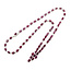Necklace V-Shape Plunging 1.16ctw Round Diamonds 31.99ct Red Burmese Ruby Platinum 4mm 17" 33.4g 226070018