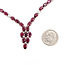 Necklace V-Shape Plunging 1.16ctw Round Diamonds 31.99ct Red Burmese Ruby Platinum 4mm 17" 33.4g 226070018