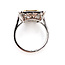 Ring Halo Cocktail Milgrain 0.95ctw Round Diamonds 2.21ct Green Emerald 18kw 15x15mm Sz6.5 7.4g 226070019