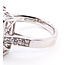 Ring Halo Cocktail Milgrain 0.95ctw Round Diamonds 2.21ct Green Emerald 18kw 15x15mm Sz6.5 7.4g 226070019