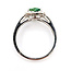 Ring Heart Halo Split Band 0.30ctw Round Diamonds 0.54ct Green Emerald Platinum 8.5mm Sz6.75 4.3g 226070021