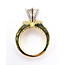 Ring Engagement 2.02ct Round Diamond 1.54ctw Near Colorless Diamonds 18ky 7mm Sz6.5 14.3g 226070023