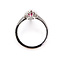 Ring Navette Halo Milgrain 0.55ctw Round Diamonds 0.88ct Pink Sapphire Platinum 18x9mm Sz6.5 5.9g 226070027