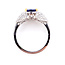 Ring Cocktail 0.74ctw Round Diamonds GIA: 2231598063 3.73ct Blue Sapphire Platinum & 18kt 11mm Sz6.75 6.6g 226070028