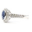 Ring Cocktail Tapered 0.56ctw Round Diamonds GIA: 2235598107 2.26ct Blue Sapphire 900pt 12mm Sz7 6.7g 226070031