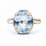 Ring Mid-Century Heart Filigree 12.2x10mm Aquamarine 9ky Sz6 3.92g 125020007