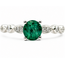 Ring Bezel .06ctw Round Diamonds .45ct Emerald 14kw 5mm sz7 2.14g 125060037