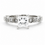 Ring Engagement .70ct Princess Cut Diamond 18kw Sz3.75 3.22g 225040143