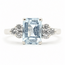 Ring 7-Stone .10ctw Round Diamonds 1.2ct Sky Blue Aquamarine 14kw 2mm Sz5 2.43g 226050038