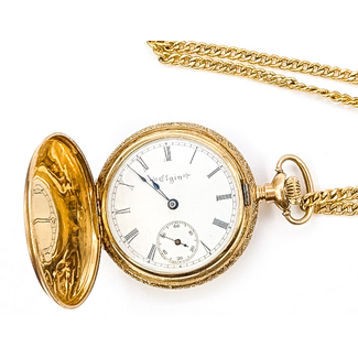 Watch Elgin 1901 Hunter Case 34mm 14kt Yellow Gold Watch Only 126016004