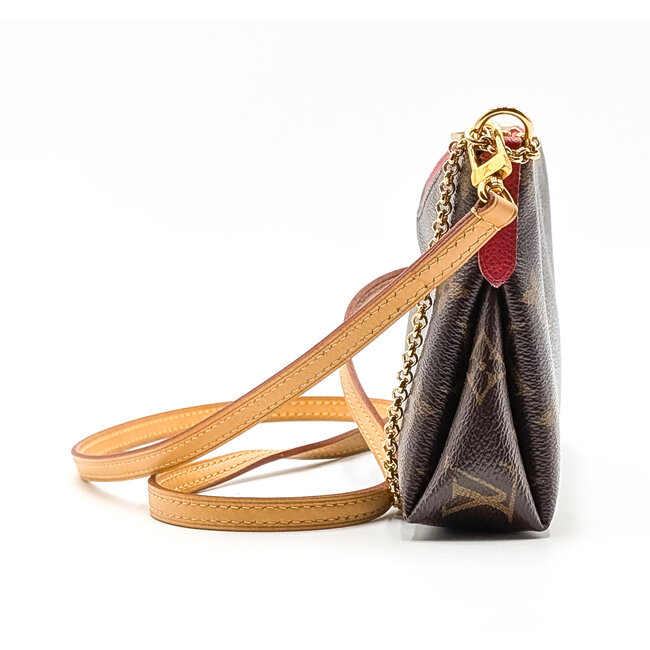 Handbag Louis Vuitton Pallas Clutch Monogram Cerise 126075019