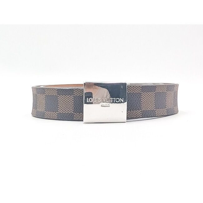 Belt Louis Vuitton Ceinture Carree Damier Silver 36" 126075034
