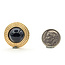Earrings Disc Omega Back 14mm Black Onyx 14ky .75" 10.2g 126070127
