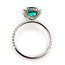 Ring Halo 0.55ctw Round Diamonds 1.66ct Green Emerald 18k 2mm Sz6.5 4.3g 226070063