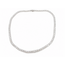 Necklace Tennis Necklace Graduated 33.44ctw Round Diamonds Pt900 6-3mm 18" 48.1g 226070038