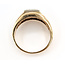 Ring Signet Geometric 0.175ctw Round Diamonds 14ky 11mm Sz8.25 7.25g 126070150