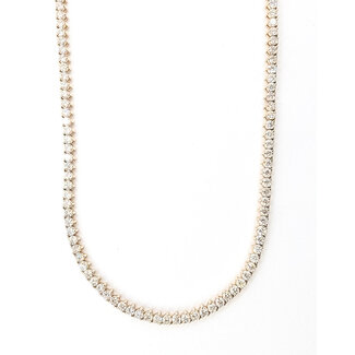 Necklace Tennis Necklace 4.00ctw Round Diamonds 14ky 2.5mm 16.5" 13.39g 226070011