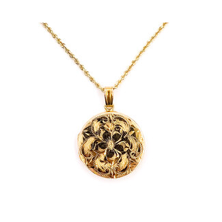 Necklace Pendent Locket 14ky 18mm 18" 5.44g 126072006