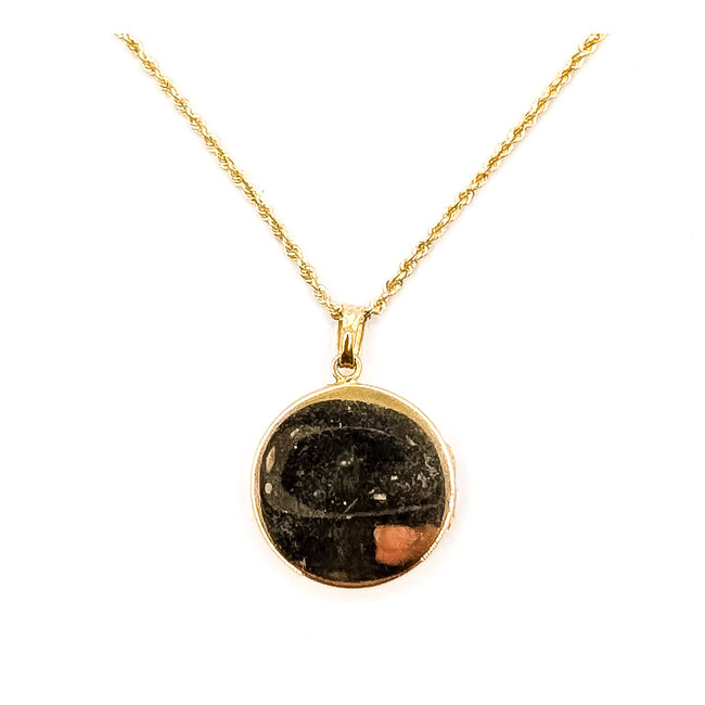 Necklace Pendent Locket 14ky 18mm 18" 5.44g 126072006