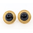 Earrings Disc Omega Back 14mm Black Onyx 14ky .75" 10.2g 126070127