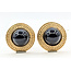 Earrings Disc Omega Back 14mm Black Onyx 14ky .75" 10.2g 126070127