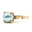 Ring Solitaire 8mm Gray Pearl 18ky Sz6 2.74g 126070138