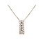 Pendant Double Bar .38ctw Princess & Round Diamonds 14kw 16x6mm 18.5" 2.41g 126070139