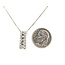 Pendant Double Bar .38ctw Princess & Round Diamonds 14kw 16x6mm 18.5" 2.41g 126070139