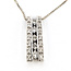 Pendant Double Bar .38ctw Princess & Round Diamonds 14kw 16x6mm 18.5" 2.41g 126070139