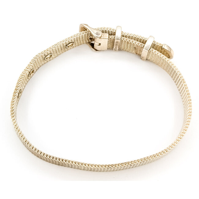 Bracelet Tiffany & Co. Somerset Mesh Buckle Sterling 8mm 7.25-5.5" 14.47g 126070141