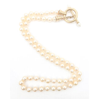 Necklace Strand Toggle Clasp 6.5mm White Pearl 14ky 6.5mm 20" 27.19g 126070142