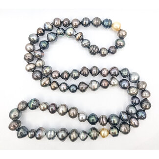 Necklace Endless Strand 9-12mm Peacock Tahitian Pearl 9-12mm 30" 120g 126070144