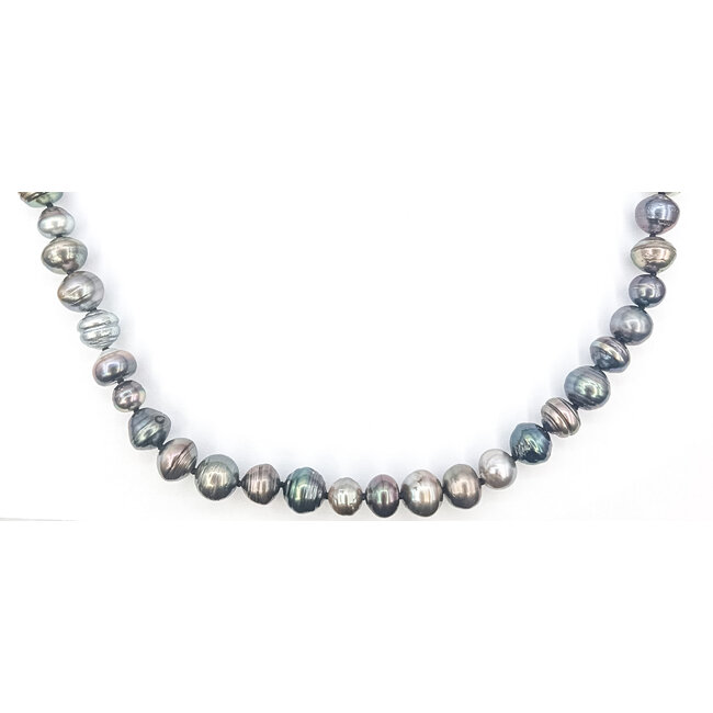 Necklace Endless Strand 9-12mm Peacock Tahitian Pearl 9-12mm 30" 120g 126070144