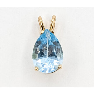 Pendant Solitare Teardrop 2.35ct SKy Blue Topaz 14ky 14x7mm 1.05g 126070147