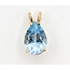 Pendant Solitare Teardrop 2.35ct SKy Blue Topaz 14ky 14x7mm 1.05g 126070147