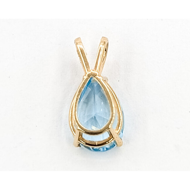 Pendant Solitare Teardrop 2.35ct SKy Blue Topaz 14ky 14x7mm 1.05g 126070147