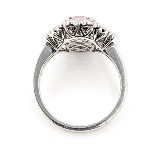 Ring Floral Cluster 0.24ctw Round Diamonds 14kw 9mm Sz6.75 2.51g 126070148