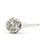 Ring Floral Cluster 0.24ctw Round Diamonds 14kw 9mm Sz6.75 2.51g 126070148